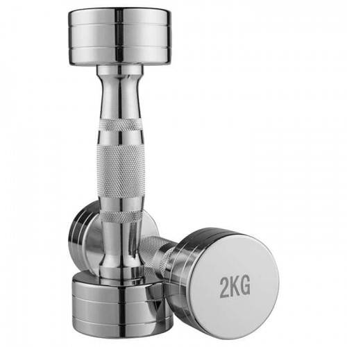 Гантель хромована 1х2 кг, код: 80034B-2 Гантель хромована 1х2 кг, код: 80034B-2