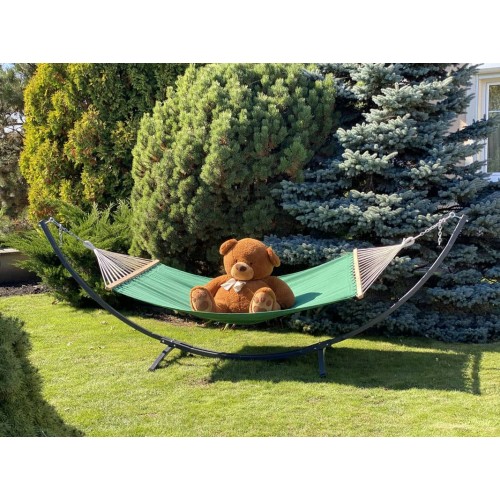 Двомісний гамак з планкою і каркасом WCG Wish XXL 2000х1500мм, салатовий, код: H08-4+К-IF