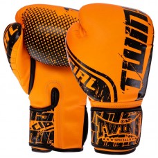 Рукавиці боксерські Twins 10 унцій, чорний-помаранчевий, код: FBGVS12-TW7_10BKOR Рукавиці боксерські Twins 10 унцій, чорний-помаранчевий, код: FBGVS12-TW7_10BKOR
