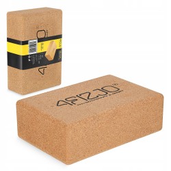 Блок для йоги 4Fizjo з пробкового дерева, 220x150x72 мм, коричневий, код: P-5907739312990