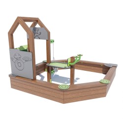 Пісочниця шестикутна Miros "Маленький кулінар" 1720х2260х2260 мм, код: DIO206.4