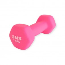Гантель вінілова Матова SNS 1х1,5 кг, рожевий, код: 13537-SNS Гантель вінілова Матова SNS 1х1,5 кг, рожевий, код: 13537-SNS