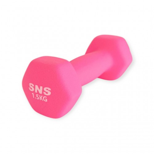 Гантель вінілова Матова SNS 1х1,5 кг, рожевий, код: 13537-SNS