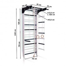 Спортивний куточок SportBaby 4-Lux 760х2400 мм, білий, код: 4-Lux 1-240