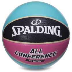 М"яч баскетбольний Spalding All Conference №7 блакитний-чорний, код: 76895Y-S52