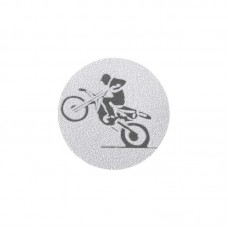 Наклейка (жетон) на медаль PlayGame Мотогонки срібна, код: 25-0035_S-S52