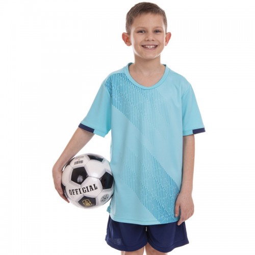 Форма футбольна дитяча PlayGame розмір 2XS, ріст 130, м"ятний-синій, код: D8827B_2XSMBL-S52