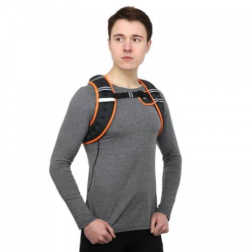 Жилет обтяжувач Record 5кг, сірий-жовтогарячий, код: XB9300-5-S52 Жилет обтяжувач Record 5кг, сірий-жовтогарячий, код: XB9300-5-S52