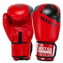 Боксерські рукавиці Matsa 10 унцій, червоний, код: MA-7301_10R