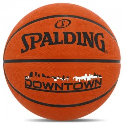 М"яч баскетбольний гумовий Spalding Downtown №7, помаранчевий, код: 84363Z