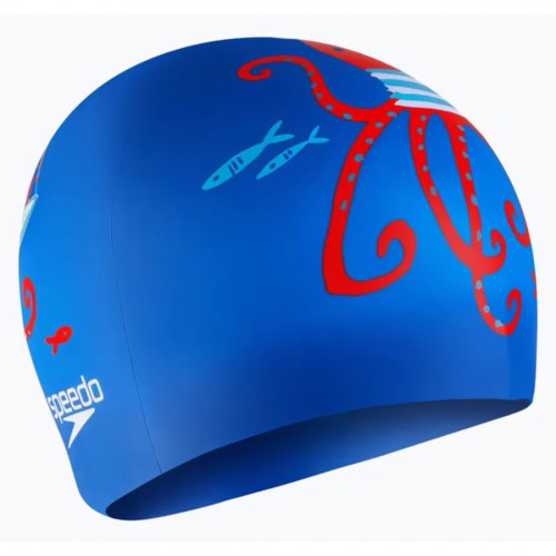 Шапка для плавання Speedo Slogan PRT Cap JU/JF/JM, синій-червоний, код: 5059937567396 Шапка для плавання Speedo Slogan PRT Cap JU/JF/JM, синій-червоний, код: 5059937567396