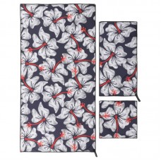 Комплект рушників спортивних Beach Towel Flower 3 шт, фіолетовий-білий, код: T-PBT_VW