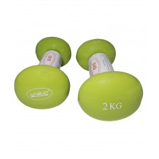 Гантелі вінілові LiveUp Vinil Dumbbell Egg Head 2x2 кг, салатовий, код: 6951376138238