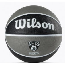 М"яч баскетбольний Wilson NBA Team Tribute BRO Nets №7, чорний-сірий, код: 194979033609