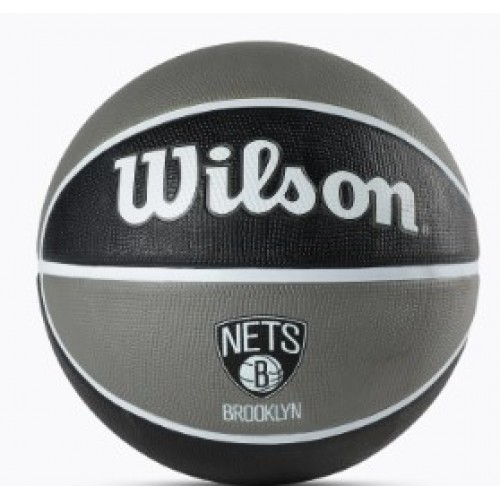 М"яч баскетбольний Wilson NBA Team Tribute BRO Nets №7, чорний-сірий, код: 194979033609