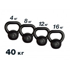 Комплект гирь RN Sport 40 кг (4кг, 8кг, 12 кг, 16 кг), код: Gir40