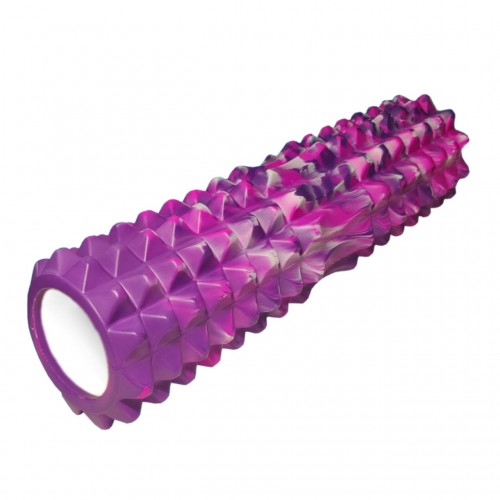 Масажний валик Spine SNS EVAYY4-45-KM 45 см, хвилясто-фіолетовий, код: 11099-SNS