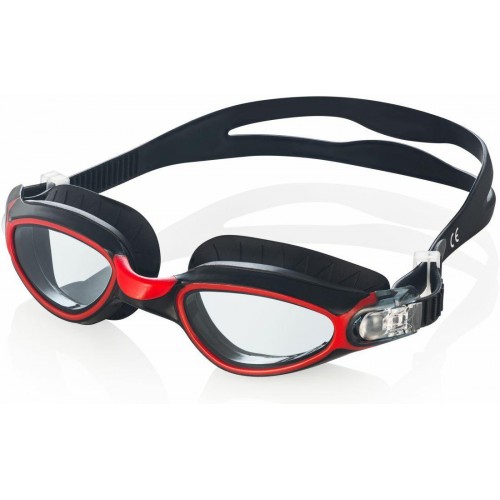 Окуляри для плавання Aqua Speed Calipso 6367 чорний-червоний, код: 5908217663672