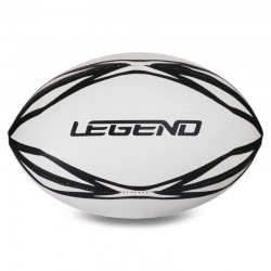 М"яч для регбі гумовий Legend №4 білий-чорний, код: R-3298-S52