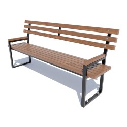 Лавка паркова Miros 1720х560х780 мм, код: DIO961.2 Лавка паркова Miros 1720х560х780 мм, код: DIO961.2
