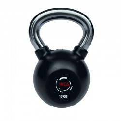 Гиря прогумована з хромованою ручкою WCG 16 кг, код: KPR-16-IF