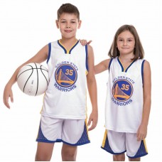 Форма баскетбольна підліткова NB-Sport NBA Golden State 30 XL (13-16 років), ріст 150-160см, білий-синій-жовтий, код: BA-0973_XLWBLY
