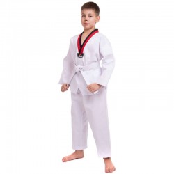 Кімоно для тхеквондо (добок) FitGo WTF, розмір 8 (зріст 180), білий-чорний, код: CO-012_8W Кімоно для тхеквондо (добок) FitGo WTF, розмір 8 (зріст 180), білий-чорний, код: CO-012_8W