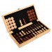 Шахи, шашки 2 в 1 дерев"яні на магнітах Pawnson 300x300 мм, код: X0027