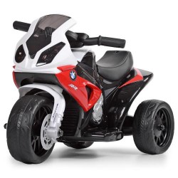 Дитячий електромобіль Мотоцикл BMW Bambi Racer, червоно-білий, код: JT5188L-3-MP