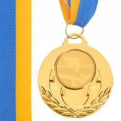 Медаль спортивна зі стрічкою PlayGame AIM Більярд золота, код: C-4846-0021_G-S52