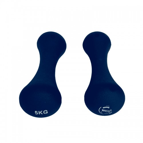 Неопренові фітнес гантелі WCG 2х5 кг,синій, код: W-120-5x2-IF