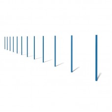 Слалом InterAtletika для дресирування собак, 7000х850х1000 мм, код: ВО011-SM