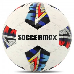 М"яч футбольний Soccermax №5, білий-червоний, код: FB-4424_R