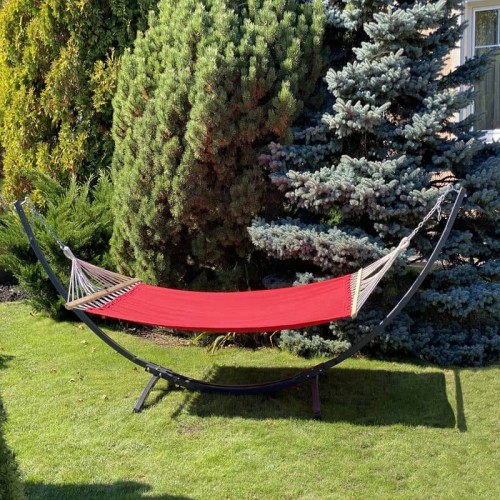 Одномісний гамак монотонний з планкою WCG Wish XL 2000х1000 мм, червоний, код: H08-2-2(m)-IF Одномісний гамак монотонний з планкою WCG Wish XL 2000х1000 мм, червоний, код: H08-2-2(m)-IF