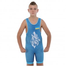 Трико для боротьби дитяче PlayGame Ukraine 6XS, синій, код: JY-6606_6XSBL Трико для боротьби дитяче PlayGame Ukraine 6XS, синій, код: JY-6606_6XSBL