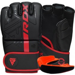 Рукавиці для ММА RDX F6 Kara Matte XL, чорний-червоний, код: GGR-F6MR-XL