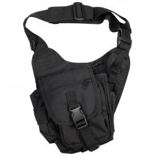 Сумка на плече Kombat UK Tactical Shoulder Bag 230х160х150 мм, чорний, код:  5060545650936-SR