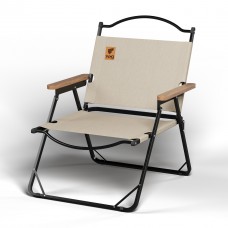 Стілець розкладний зі спинкою для кемпінгу WCG Chill бежевий, код:  CH-S03L-IF