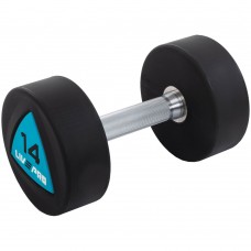 Гантелі цільні професійні з поліуретановим покриттям LiveUp 2х14кг, чорний-синій, код: LP8002-14 Гантелі цільні професійні з поліуретановим покриттям LiveUp 2х14кг, чорний-синій, код: LP8002-14