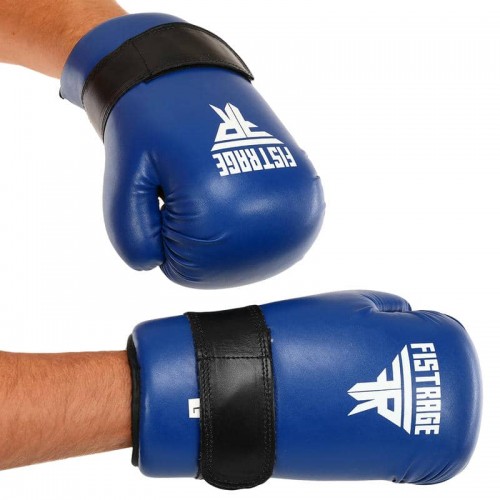Рукавички тренувальні закритого типу для тхеквондо карате Fistrage розмір M, синій, код: VL-5823_MBL