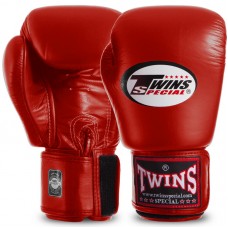 Рукавички боксерські шкіряні Twins 14 унцій, червоний, код: BGVL3_14R