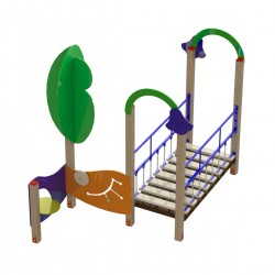 Дитячий місток Miros "Лісовий дзвіночок" 3140х2400х2700 мм, код: DIO661 Дитячий місток Miros "Лісовий дзвіночок" 3140х2400х2700 мм, код: DIO661