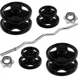 Набір дисків чавунних + штанга Movit 120 см, код: M-11482587-IN