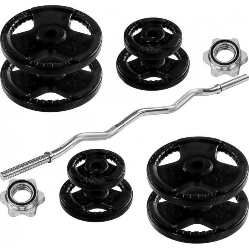 Набір дисків чавунних + штанга Movit 120 см, код: M-11482587-IN