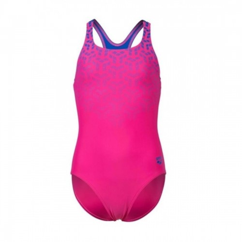 Купальник закритий для дівчат Arena Kikko V Swimsuit Swim Pro Back зріст 164 см, 14-15 років, рожевий-синій, код: 3468337063834