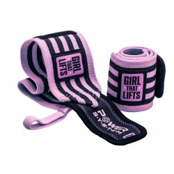 Бинти для зап"ясть (кистьові бинти) Power System Wrist Wraps GTL 450х80 мм,. Рожевий, код: PS-3510PI-0