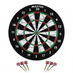 Дартс Master 2в1 двосторонній 45 см + 6 дротиків, код: 8592833008626-IN