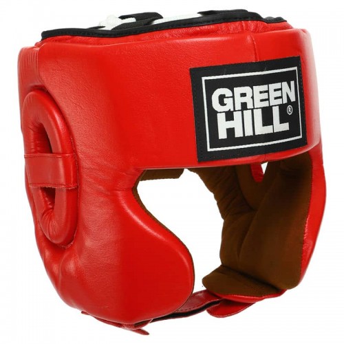 Шолом боксерський в мексиканському стилі шкіра Green Hill XL, червоний, код: BO-0575_XLR