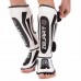 Захист для гомілки і стопи Муай Тай, ММА, Кікбоксинг Zelart M, білий-чорний, код: BO-8357_MW