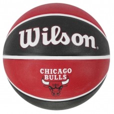 М"яч баскетбольний Wilson NBA Team Tribute chi bul №7, чорний-червоний, код: 1949790335796